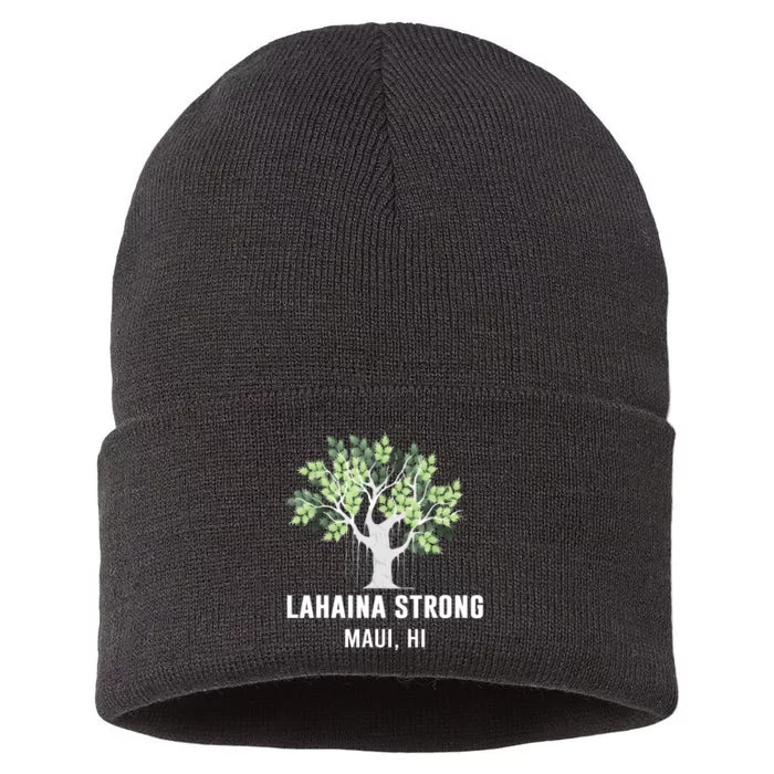 Lahaina Strong Maui Hawaii Old Banyan Tree Sustainable Knit Beanie