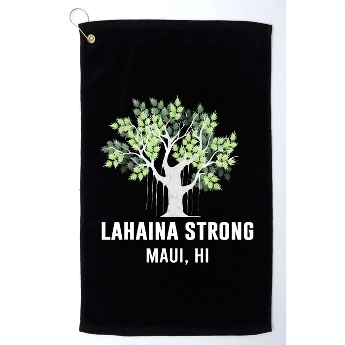 Lahaina Strong Maui Hawaii Old Banyan Tree Platinum Collection Golf Towel