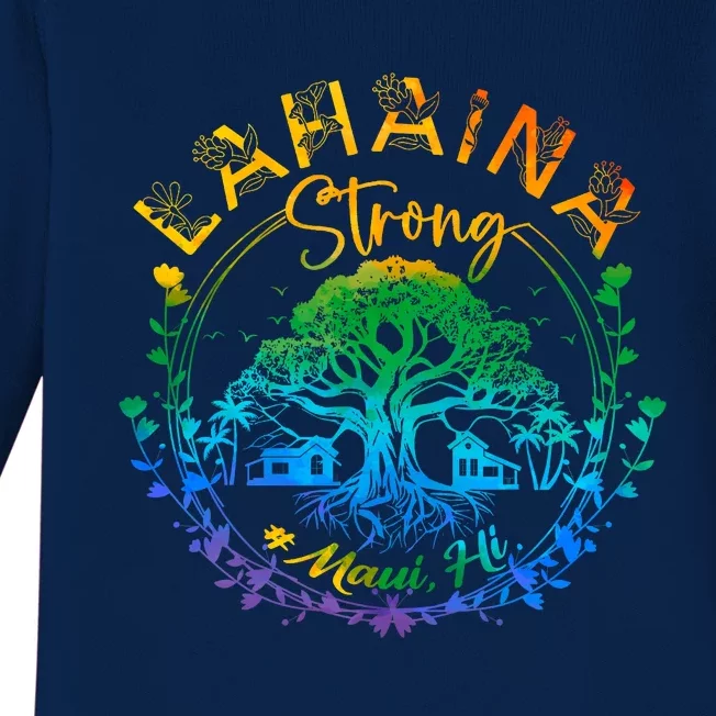 Lahaina Strong Maui Hawaii Old Banyan Tree Saved Majestic Baby Long Sleeve Bodysuit