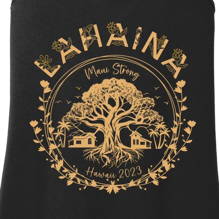 Lahaina Strong Maui Hawaii Old Banyan Tree Saving Squad Girl Ladies Essential Tank