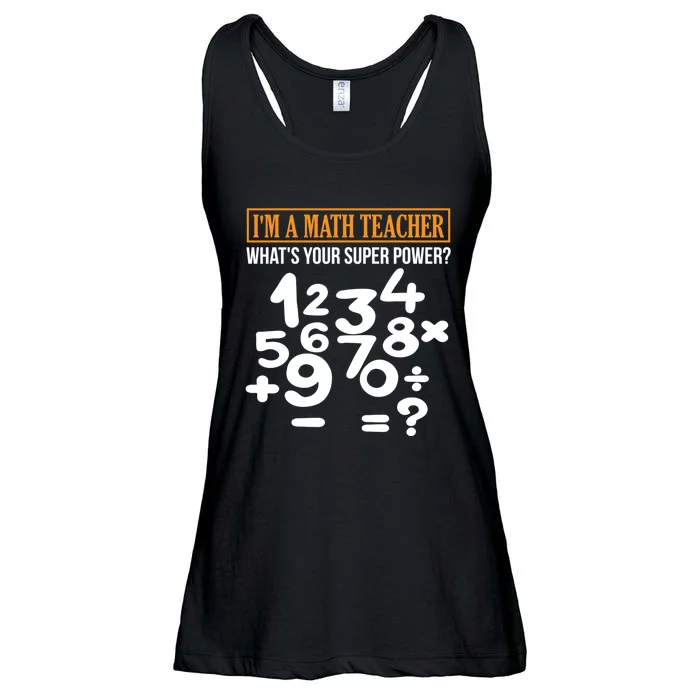 Long Sleeve Math Teacher Math Super Power Design Gifts Ladies Essential Flowy Tank