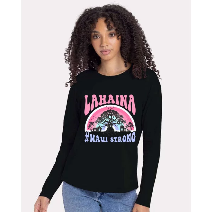 Lahaina Strong Maui Hawaii Womens Cotton Relaxed Long Sleeve T-Shirt