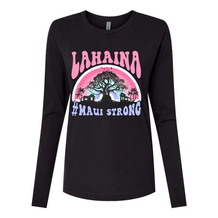 Lahaina Strong Maui Hawaii Womens Cotton Relaxed Long Sleeve T-Shirt