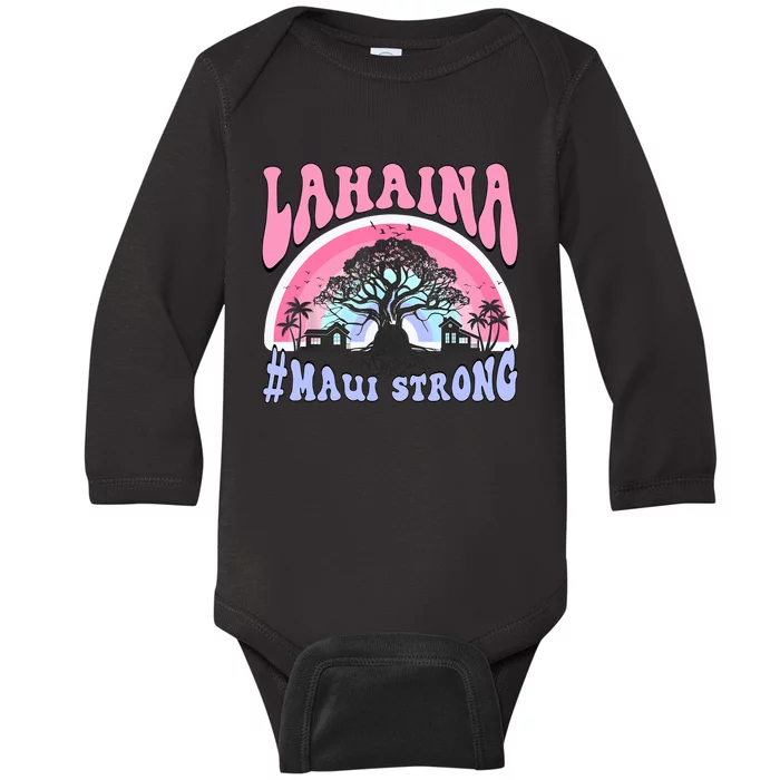 Lahaina Strong Maui Hawaii Baby Long Sleeve Bodysuit