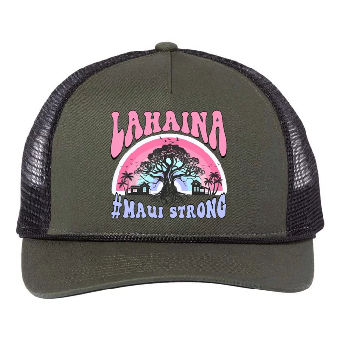 Lahaina Strong Maui Hawaii Retro Rope Trucker Hat Cap