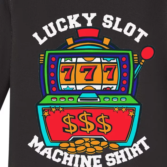 Lucky Slot Machine Casino Las Vegas Gambling Baby Long Sleeve Bodysuit