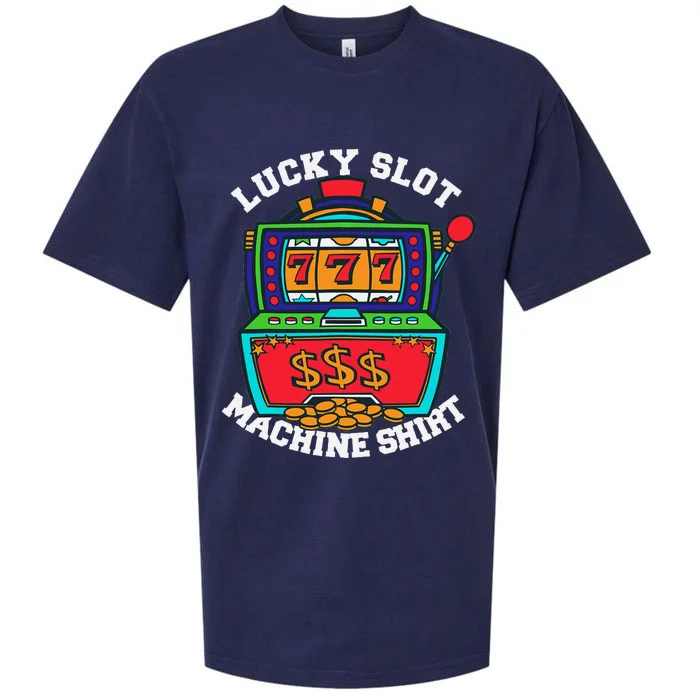 Lucky Slot Machine Casino Las Vegas Gambling Sueded Cloud Jersey T-Shirt