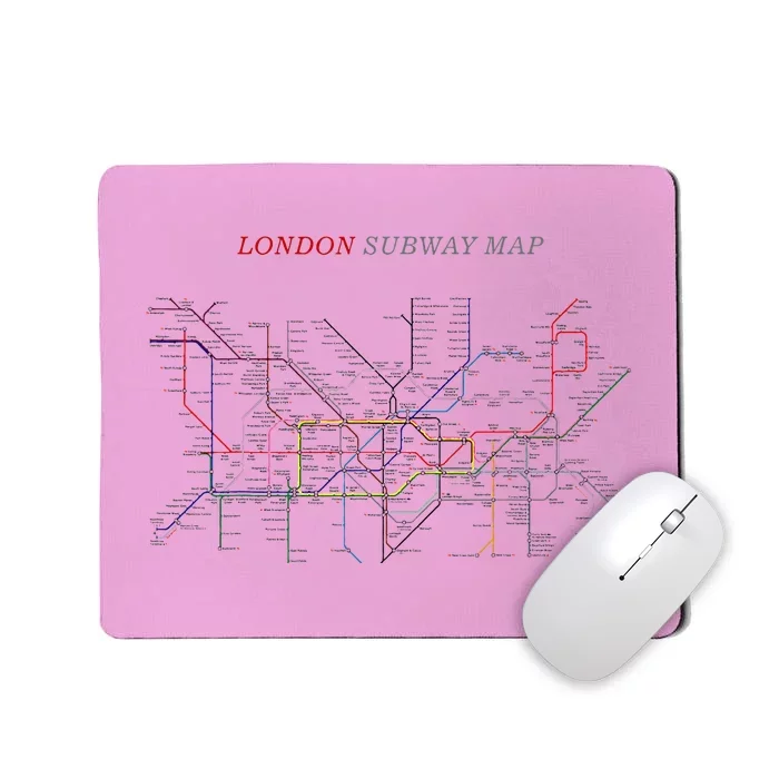 London S.U.B.W.A.Y Map Metro Underground Mousepad