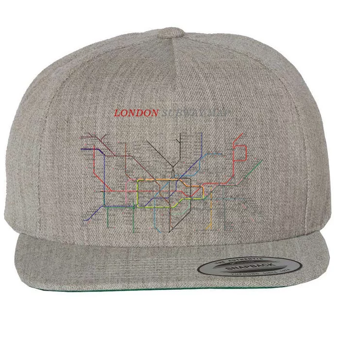 London S.U.B.W.A.Y Map Metro Underground Wool Snapback Cap