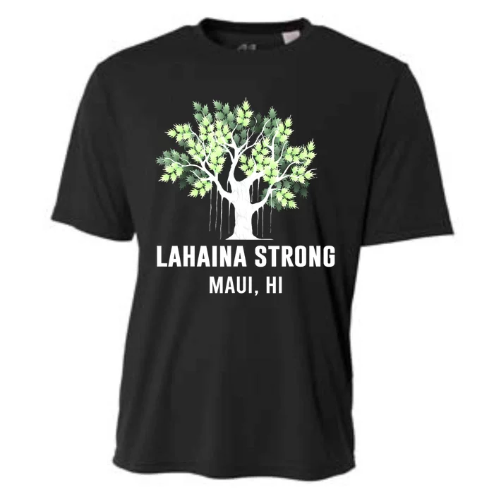 Lahaina Strong Maui Hawaii Old Banyan Tree Cooling Performance Crew T-Shirt