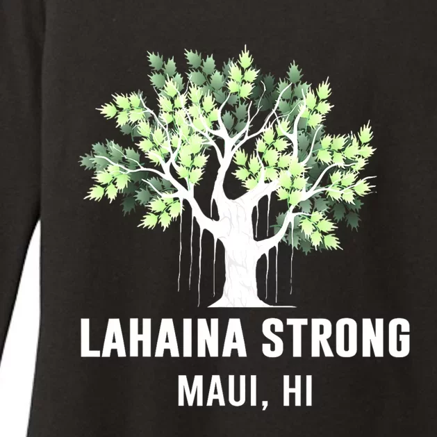 Lahaina Strong Maui Hawaii Old Banyan Tree Womens CVC Long Sleeve Shirt