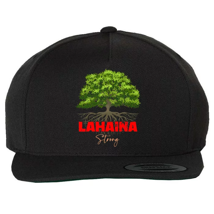 Lahaina Strong Maui Hawaii Wool Snapback Cap