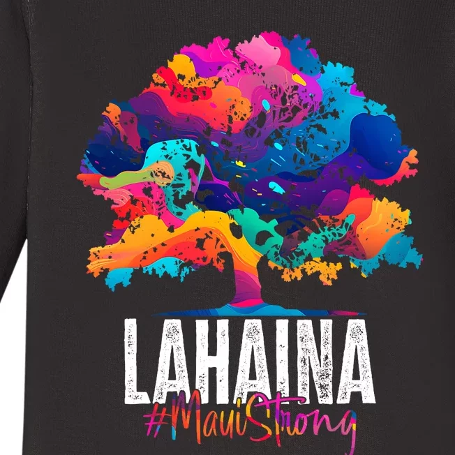 Lahaina Strong Maui Hawaii Old Banyan Tree Baby Long Sleeve Bodysuit