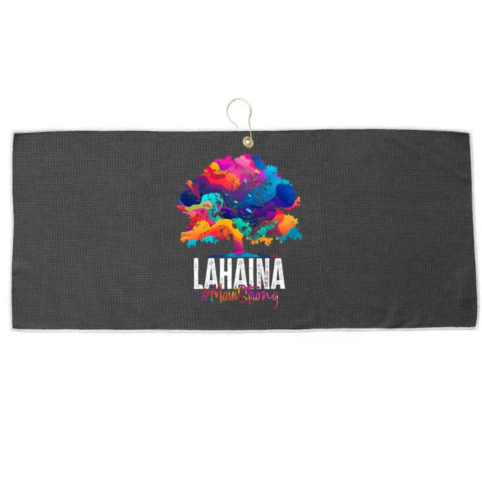 Lahaina Strong Maui Hawaii Old Banyan Tree Large Microfiber Waffle Golf Towel