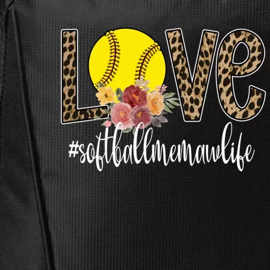 Love Softball Memaw Life Softball Player Memaw Gift City Backpack