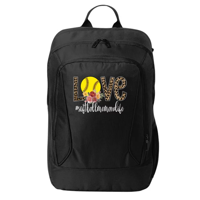 Love Softball Memaw Life Softball Player Memaw Gift City Backpack