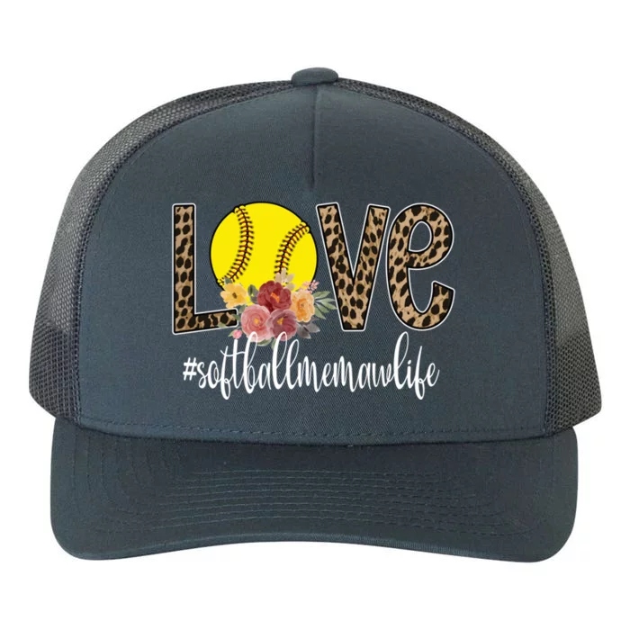 Love Softball Memaw Life Softball Player Memaw Gift Yupoong Adult 5-Panel Trucker Hat