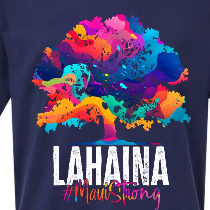 Lahaina Strong Maui Hawaii Old Banyan Tree Sueded Cloud Jersey T-Shirt