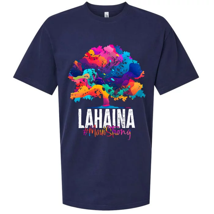 Lahaina Strong Maui Hawaii Old Banyan Tree Sueded Cloud Jersey T-Shirt