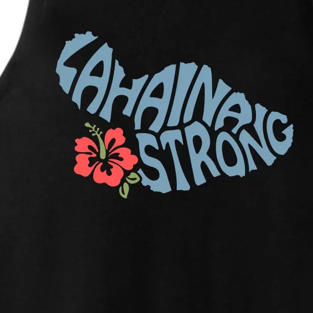 Lahaina Strong Maui Hawaii Shape Maui Hawaii Strong Maui Wildfire Lahaina Ladies Tri-Blend Wicking Tank