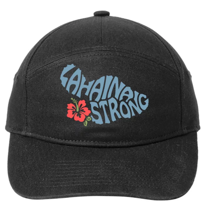 Lahaina Strong Maui Hawaii Shape Maui Hawaii Strong Maui Wildfire Lahaina 7-Panel Snapback Hat