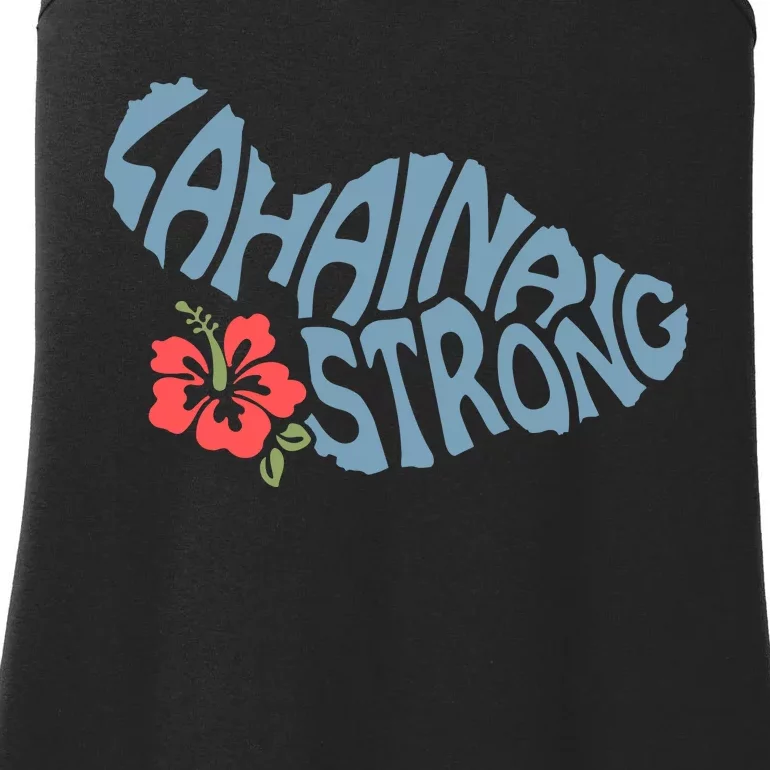 Lahaina Strong Maui Hawaii Shape Maui Hawaii Strong Maui Wildfire Lahaina Ladies Essential Tank