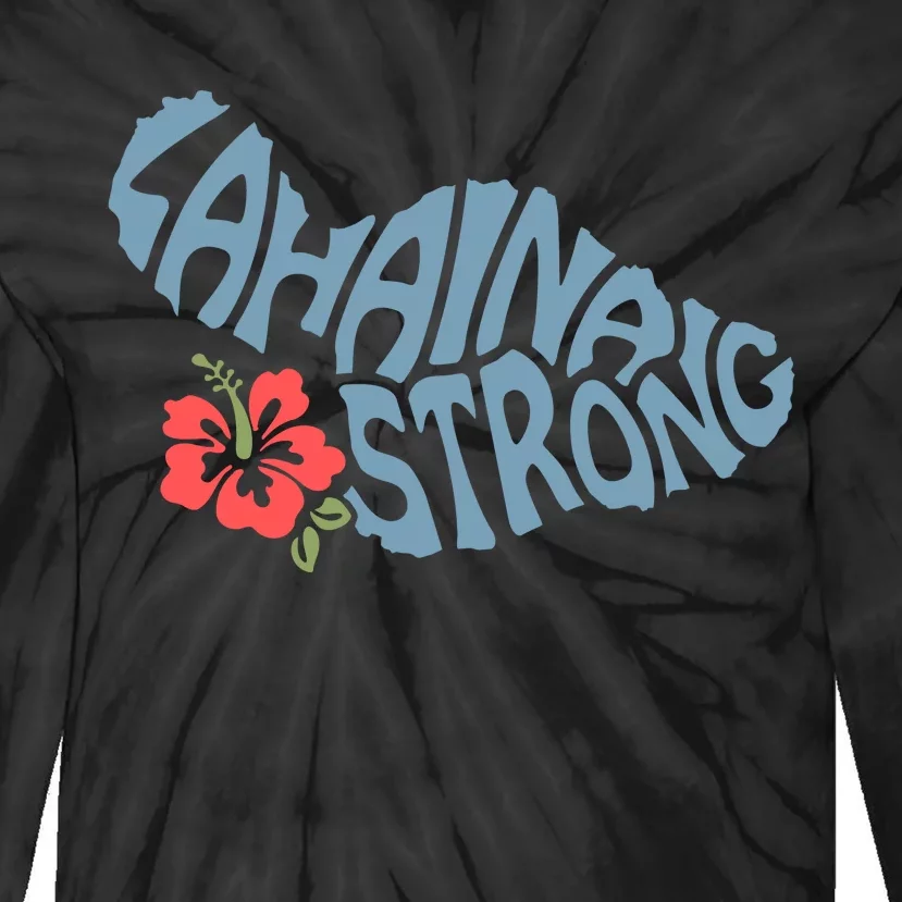 Lahaina Strong Maui Hawaii Shape Maui Hawaii Strong Maui Wildfire Lahaina Tie-Dye Long Sleeve Shirt