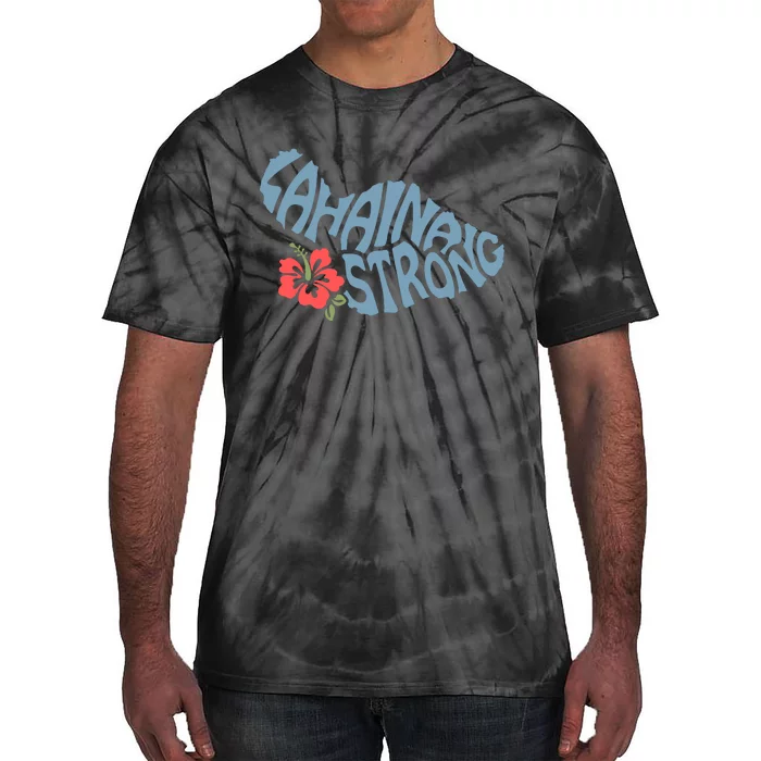 Lahaina Strong Maui Hawaii Shape Maui Hawaii Strong Maui Wildfire Lahaina Tie-Dye T-Shirt