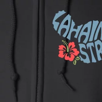 Lahaina Strong Maui Hawaii Shape Maui Hawaii Strong Maui Wildfire Lahaina Full Zip Hoodie