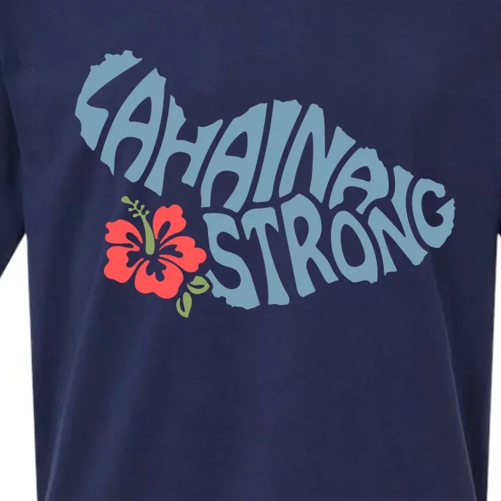 Lahaina Strong Maui Hawaii Shape Maui Hawaii Strong Maui Wildfire Lahaina Sueded Cloud Jersey T-Shirt