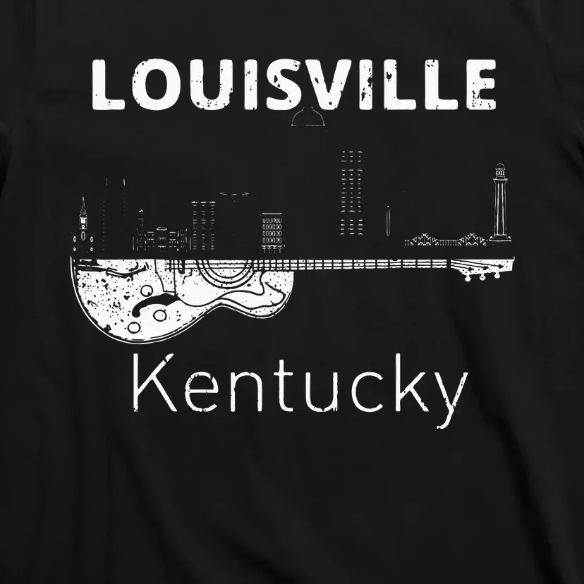 Louisville Souvenir Men Kentucky Lover Music Guitar T-Shirt