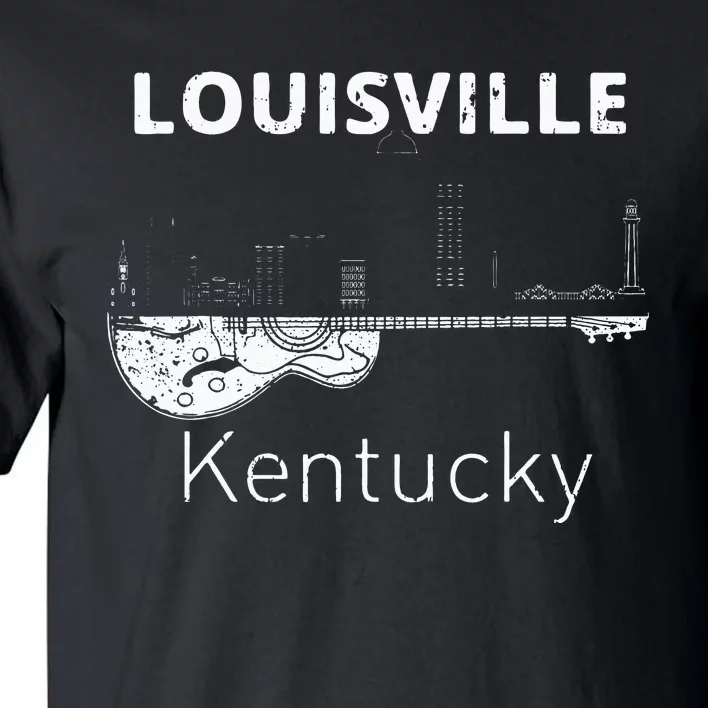 Louisville Souvenir Men Kentucky Lover Music Guitar Tall T-Shirt