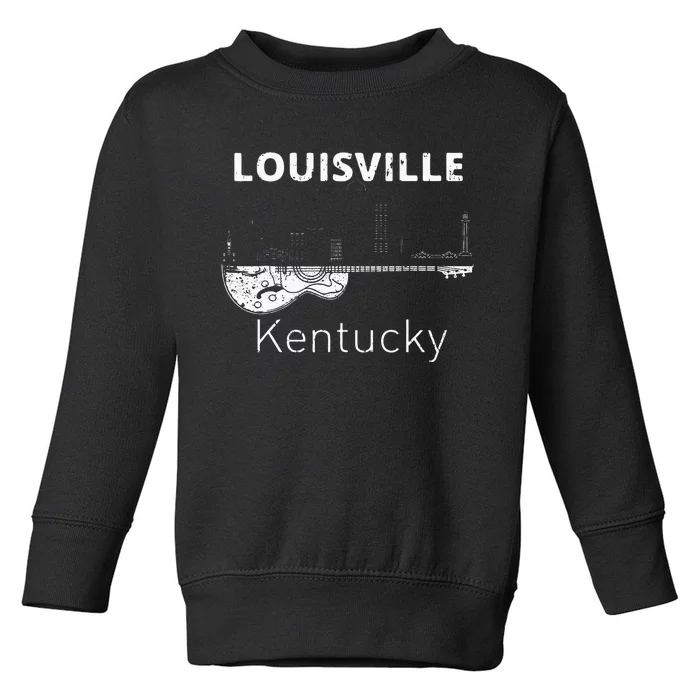 Louisville Souvenir Men Kentucky Lover Music Guitar Toddler Sweatshirt