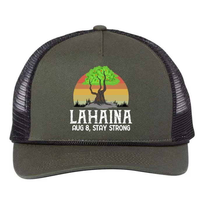 Lahaina Survivor Maui Hawaii Strong Retro Rope Trucker Hat Cap