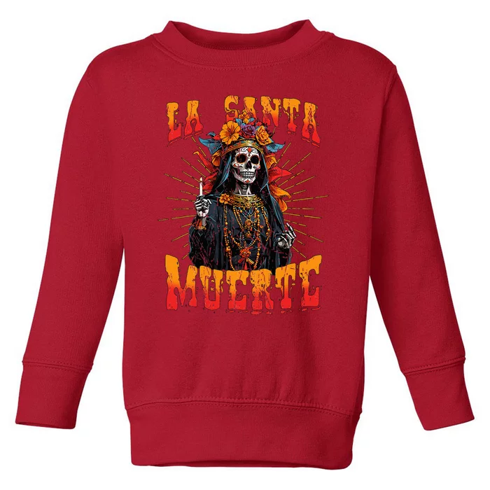 La Santa Muerte Sugar Skull La Catrina Cinco De Mayo Toddler Sweatshirt