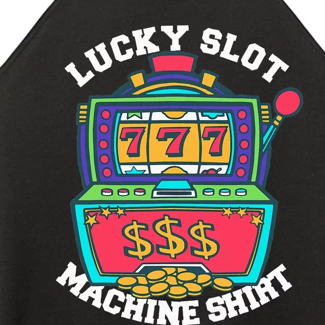 Lucky Slot Machine Casino Las Vegas Gambling Women’s Perfect Tri Rocker Tank