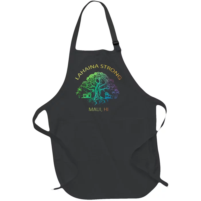 Lahaina Strong Maui Hawaii Old Banyan Tree saving thank you Full-Length Apron With Pocket