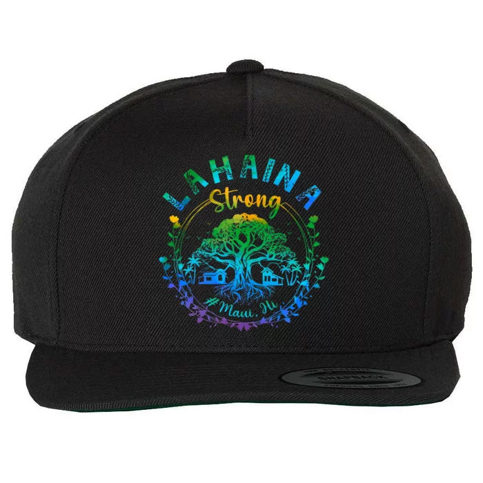 Lahaina Strong Maui Hawaii Old Banyan Tree saved majestic Wool Snapback Cap