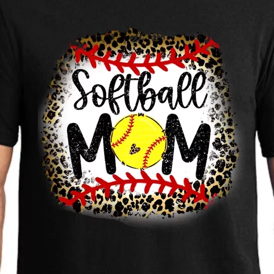 Leopard Softball Mom Funny Gift Softball Mom Meaningful Gift Pajama Set