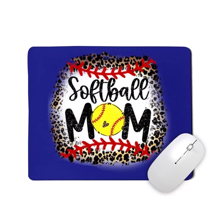 Leopard Softball Mom Funny Gift Softball Mom Meaningful Gift Mousepad