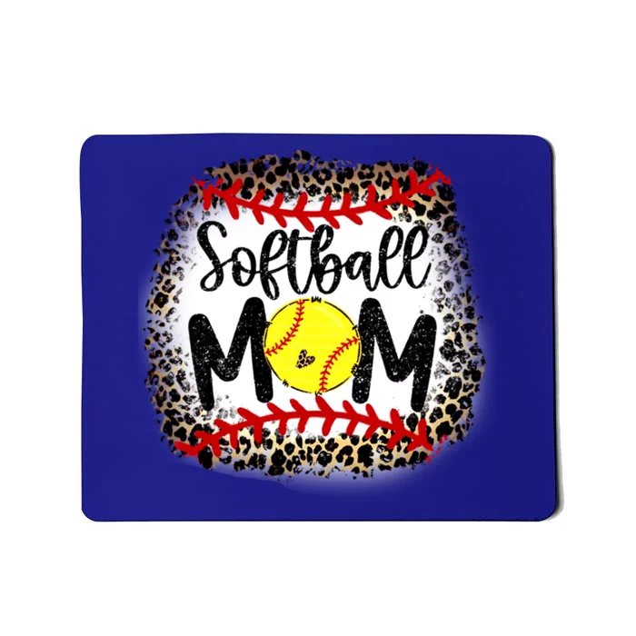 Leopard Softball Mom Funny Gift Softball Mom Meaningful Gift Mousepad