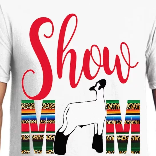 Livestock Show Mom Lamb Silhouette Serape Gift Pajama Set