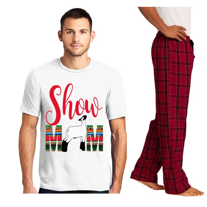 Livestock Show Mom Lamb Silhouette Serape Gift Pajama Set