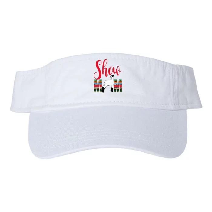 Livestock Show Mom Lamb Silhouette Serape Gift Valucap Bio-Washed Visor