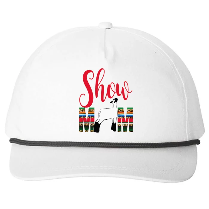 Livestock Show Mom Lamb Silhouette Serape Gift Snapback Five-Panel Rope Hat