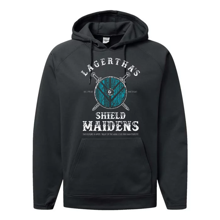 LagerthaS Shield Maidens Viking Warrior Shieldmaiden Performance Fleece Hoodie