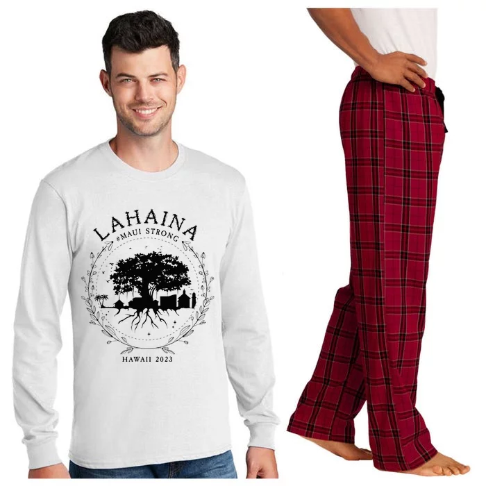 Lahaina Strong Maui Hawaii Old Banyan Tree saving love Long Sleeve Pajama Set