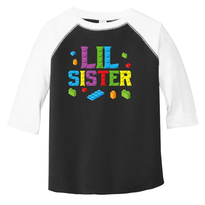 Lil Sister Master Builder Building Bricks Blocks Family Set Toddler Fine Jersey T-Shirt