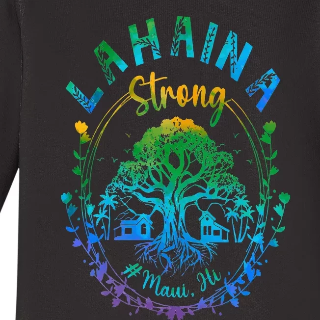 Lahaina Strong Maui Hawaii Old Banyan Tree saved majestic Baby Long Sleeve Bodysuit