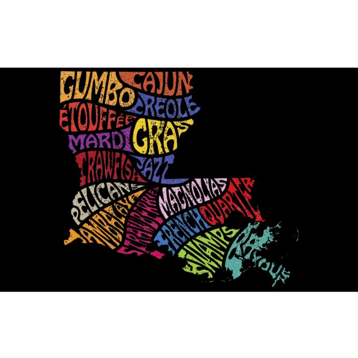 Louisiana State Map Mardi Gras Creole Cajun Culture Bumper Sticker